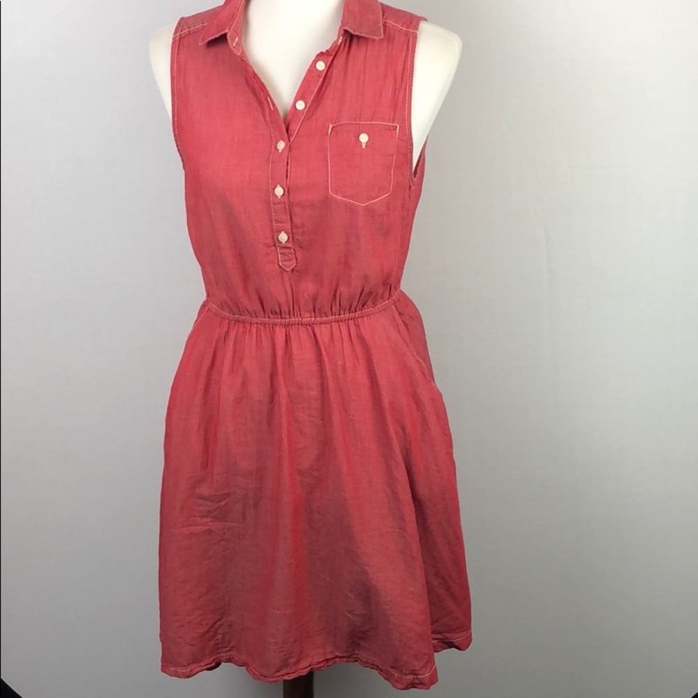 DIVIDED FOR H&M RED DENIM DRESS
